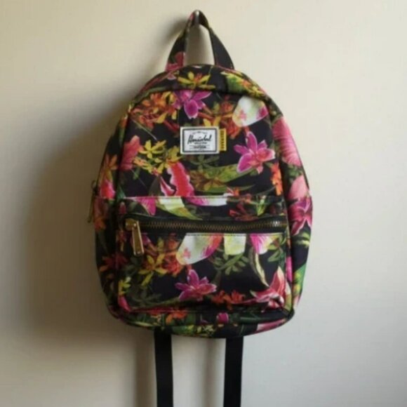 Herschel Supply Company Handbags - Herschel Supply Co. Nova Mini Backpack Black Tropical Hawaiian Floral Print